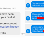 text message scams, text pretending to be from bank